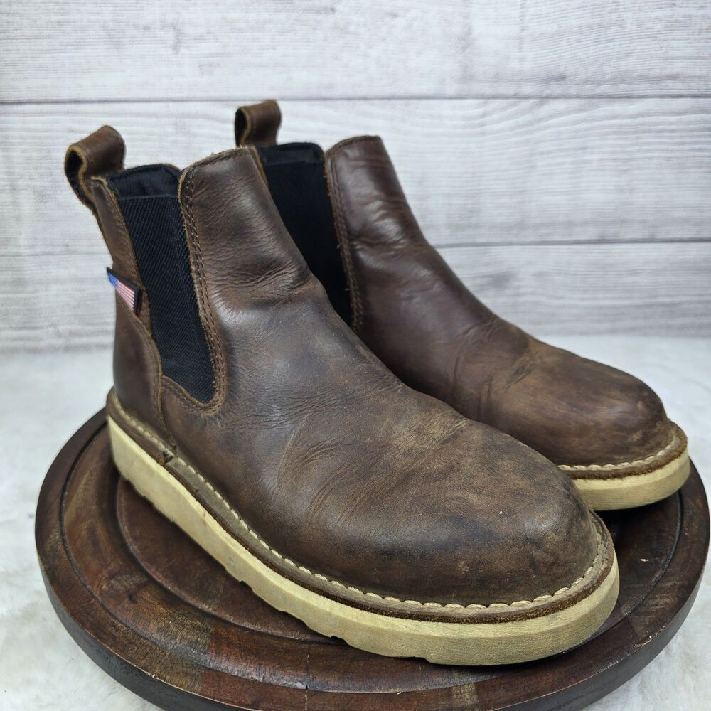 Women’s Brown Leather Chelsea Women's 6.5 Bull Run Fits Like A 7
